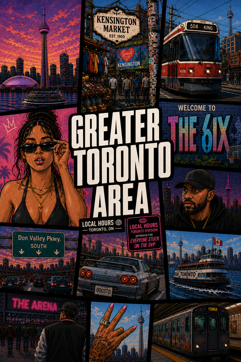 GTA Greater Toronto Area Heavyweight Hoodie