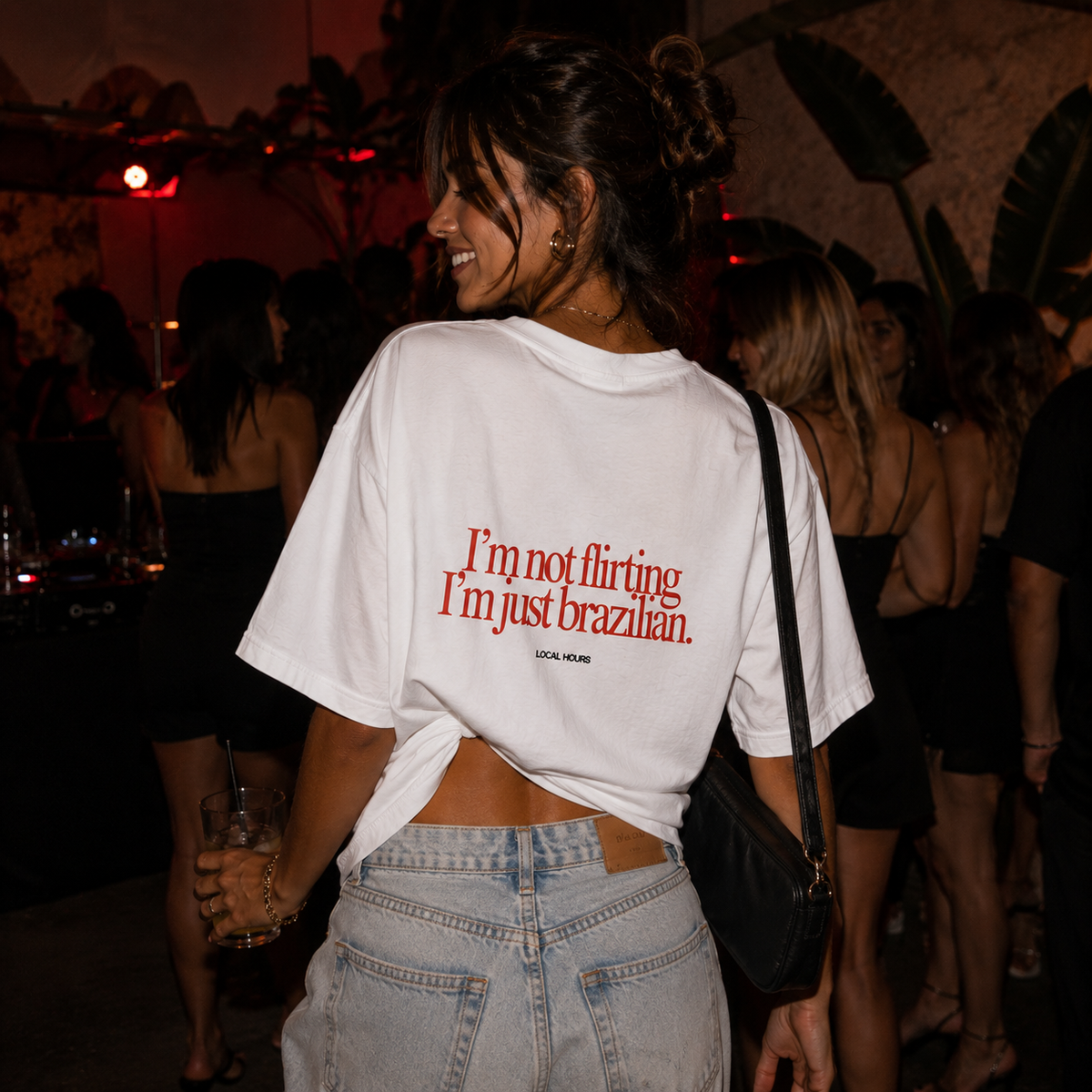 I’m Not Flirting, I’m Just Brazilian Oversized Tee